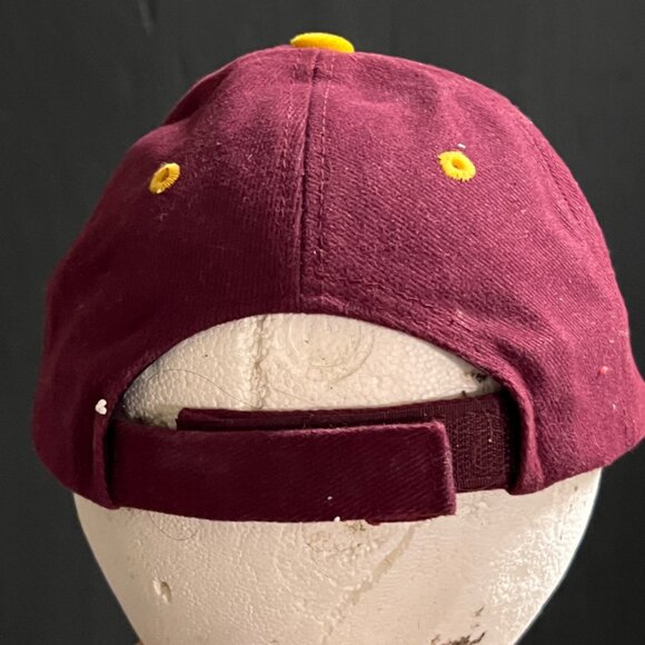 ASU Arizon State Red‎ Devils NCAA Youth Maroon Gold Adjustable Hat (GS2) - Picture 3 of 5